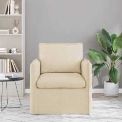 Canapé Crème 75 x 82 x 85 cm tissu 618253618253