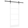 Porte coulissante Blanc 93 x 211 cm Bois de pin massif et verre 618254618254