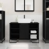 Meuble de Lavabo de Salle de Bain Chêne noir 91 x 35 x 60 cm 618256618256