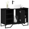 Meuble de Lavabo de Salle de Bain Chêne noir 91 x 35 x 60 cm 618256618256