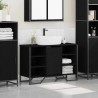 Meuble de Lavabo de Salle de Bain Chêne noir 91 x 35 x 60 cm 618256618256