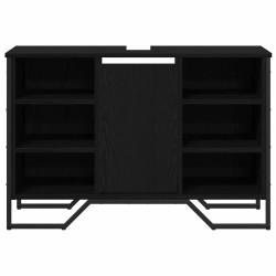 Meuble de Lavabo de Salle de Bain Chêne noir 91 x 35 x 60 cm 618256618256