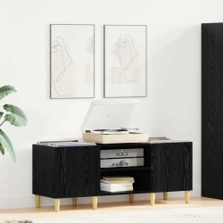 Meuble à vinyles Chêne noir 121 x 38 x 48 cm Bois d'ingénierie 618257618257