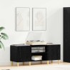 Meuble à vinyles Chêne noir 121 x 38 x 48 cm Bois d'ingénierie 618257618257