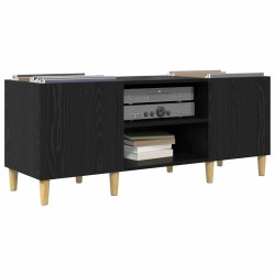 Meuble à vinyles Chêne noir 121 x 38 x 48 cm Bois d'ingénierie 618257618257