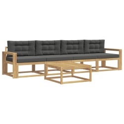 Ensemble de canapés d'extérieur 4 pcs Blanc et anthracite 618261618261