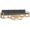 Ensemble de canapés d'extérieur 4 pcs Blanc et anthracite 618261618261