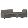 Ensemble de Canapés 2 pcs Gris clair Tissu 618262618262