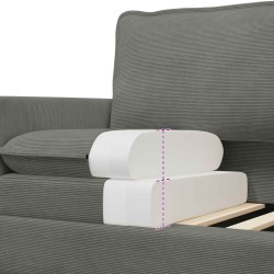 Ensemble de Canapés 2 pcs Gris clair Tissu 618262618262