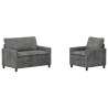Ensemble de Canapés 2 pcs Gris clair Polyester 618272618272