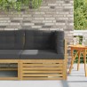 Canapé d'angle extérieur Bois d'Acacia Massif Blanc 618277618277