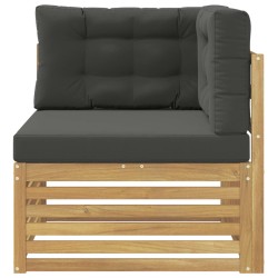 Canapé d'angle extérieur Bois d'Acacia Massif Blanc 618277618277