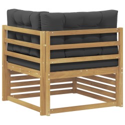 Canapé d'angle extérieur Bois d'Acacia Massif Blanc 618277618277