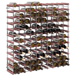 Casier à bouteilles pour 120 bouteilles Marron Bois pin solide 618281618281