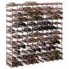 Casier à bouteilles pour 120 bouteilles Marron Bois pin solide 618281618281