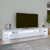 Meuble TV avec lumières LED Blanc 260x36,5x40 cm 618283618283