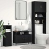 Meuble de Lavabo de Salle de Bain Chêne noir 80 x 30 x 60 cm 618284618284