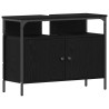 Meuble de Lavabo de Salle de Bain Chêne noir 80 x 30 x 60 cm 618284618284
