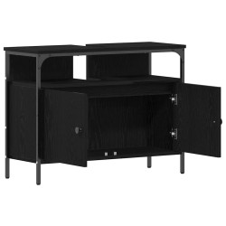 Meuble de Lavabo de Salle de Bain Chêne noir 80 x 30 x 60 cm 618284618284