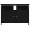 Meuble de Lavabo de Salle de Bain Chêne noir 80 x 30 x 60 cm 618284618284