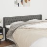 Tête de lit avec oreilles Gris foncé 203x16x78/88 cm Tissu 618285618285