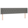 Tête de lit avec oreilles Gris foncé 203x16x78/88 cm Tissu 618285618285