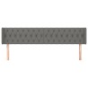 Tête de lit avec oreilles Gris foncé 203x16x78/88 cm Tissu 618285618285