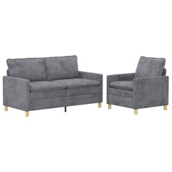 Ensemble de Canapés 2 pcs Gris clair Polyester 618288618288