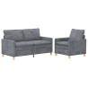 Ensemble de Canapés 2 pcs Gris clair Polyester 618288618288