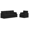 Ensemble de Canapés 2 pcs Noir 201 x 80 x 85 cm tissu 618290618290