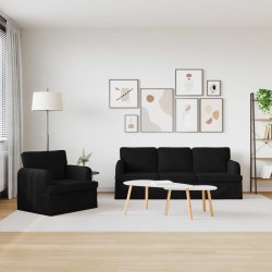 Ensemble de Canapés 2 pcs Noir 201 x 80 x 85 cm tissu 618290618290