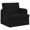 Ensemble de Canapés 2 pcs Noir 201 x 80 x 85 cm tissu 618290618290