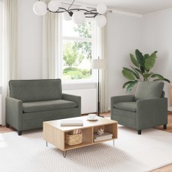 Ensemble de Canapés 2 pcs Gris clair Tissu 618291618291