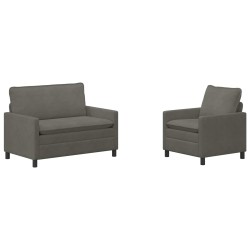 Ensemble de Canapés 2 pcs Gris clair Tissu 618291618291