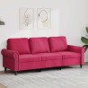 Canapé à 3 places Rouge bordeaux 180 cm Velours 618303618303