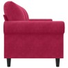 Canapé à 3 places Rouge bordeaux 180 cm Velours 618303618303