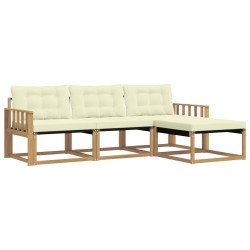 Ensemble de canapés d'extérieur 4 pcs Blanc et crème 618307618307