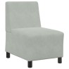Canapé modulaire sans accoudoirs Gris clair 55 cm Velours 618310618310