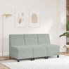 Canapé modulaire sans accoudoirs Gris clair 55 cm Velours 618310618310