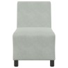 Canapé modulaire sans accoudoirs Gris clair 55 cm Velours 618310618310
