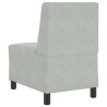 Canapé modulaire sans accoudoirs Gris clair 55 cm Velours 618310618310