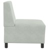 Canapé modulaire sans accoudoirs Gris clair 55 cm Velours 618310618310