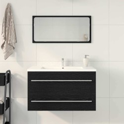 Meuble sous-évier en chêne noir 80 x 38,5 x 48 cm bois d'ingénierie 618317618317