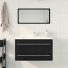 Meuble sous-évier en chêne noir 80 x 38,5 x 48 cm bois d'ingénierie 618317618317