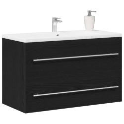 Meuble sous-évier en chêne noir 80 x 38,5 x 48 cm bois d'ingénierie 618317618317