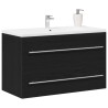 Meuble sous-évier en chêne noir 80 x 38,5 x 48 cm bois d'ingénierie 618317618317