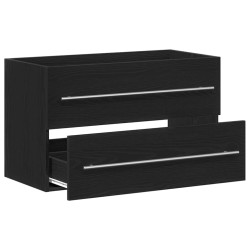 Meuble sous-évier en chêne noir 80 x 38,5 x 48 cm bois d'ingénierie 618317618317