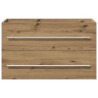 Meuble sous-vasque de salle de bain en chêne massif 80 x 38,5 x 48 cm bois d'ingénierie 618319618319