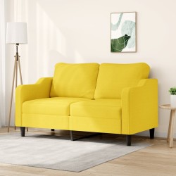 Canapé à 2 places Jaune clair 140 cm Tissu 618320618320