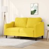 Canapé à 2 places Jaune clair 140 cm Tissu 618320618320